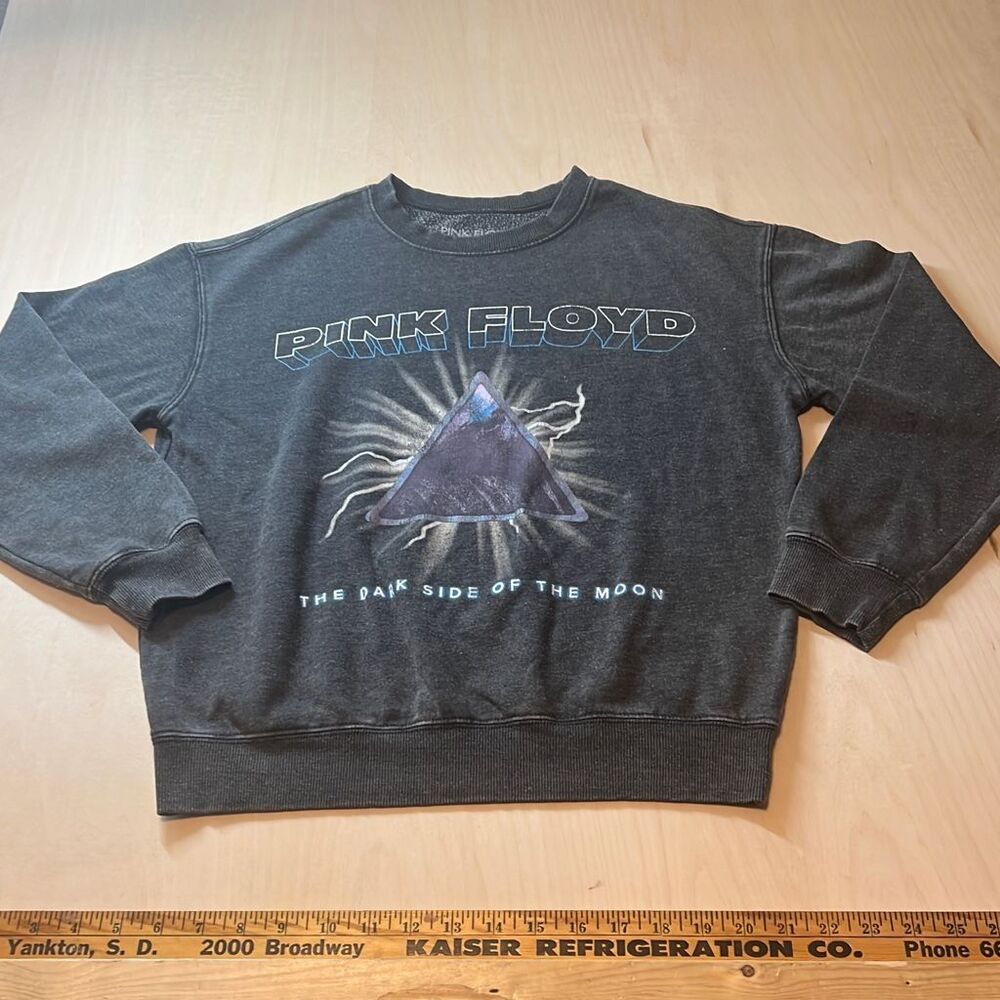 Womens Pink Floyd The Dark‎ Side Of The Moon Crewneck Sweater Gray Size Small